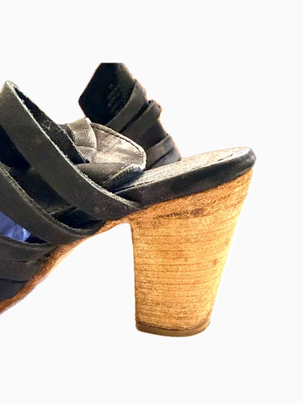 Free People "Byron" Strappy Mule In Black - Size 8 - Picture 7 of 13